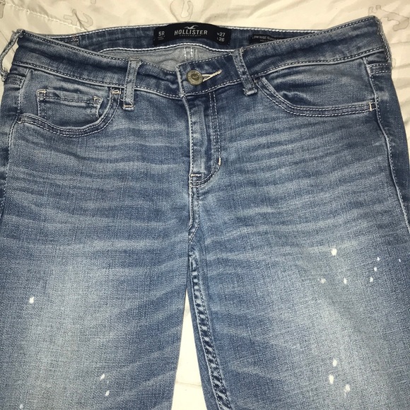 jeans with white dots